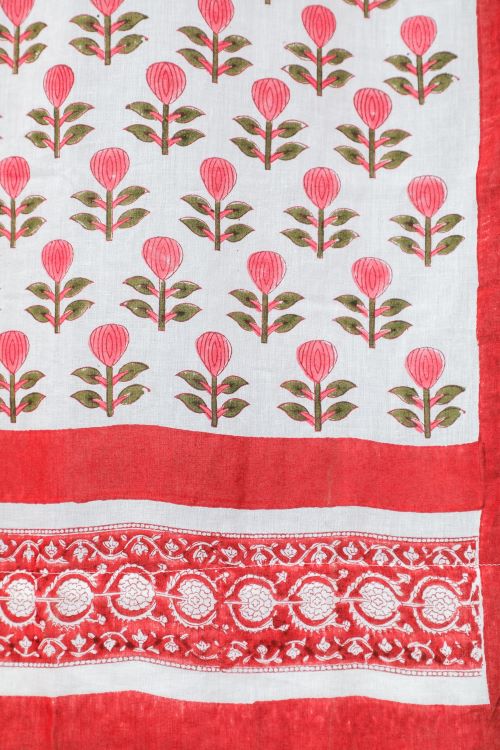 Sooti Syahi Evergreen Cherry Hand Block Printed Doorcurtain - Image 5