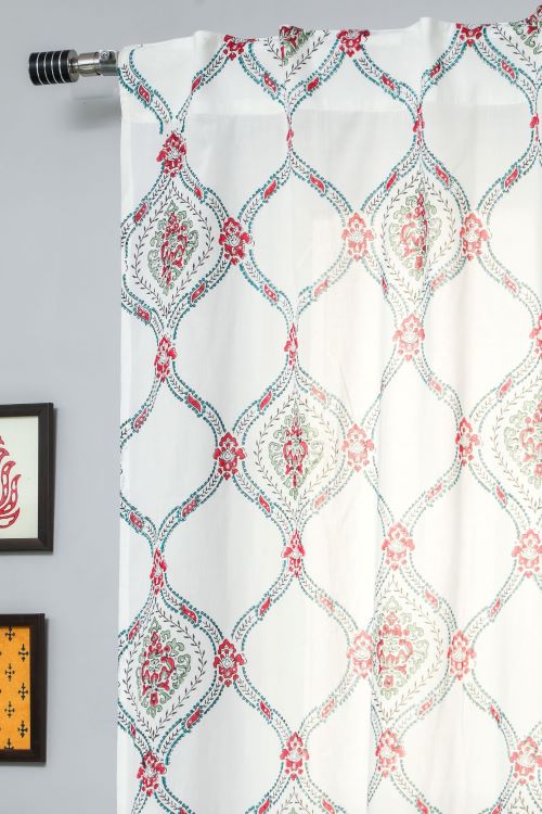 Sooti Syahi First Impression Hand Block Printed Door Curtain - Image 3