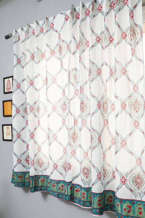 Sooti Syahi First Impression Hand Block Printed Window Curtain - Image 3