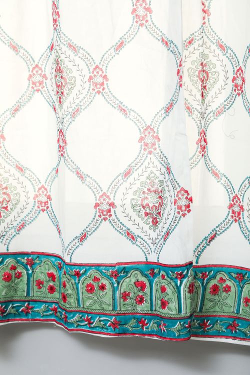 Sooti Syahi First Impression Hand Block Printed Window Curtain - Image 4