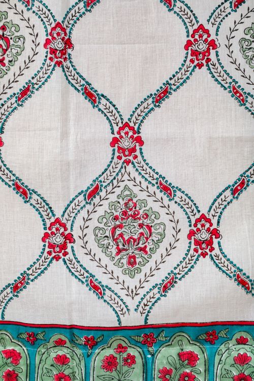 Sooti Syahi First Impression Hand Block Printed Window Curtain - Image 5