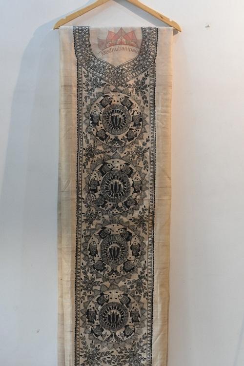 Fish circle madhubani painting kurta - Image 2