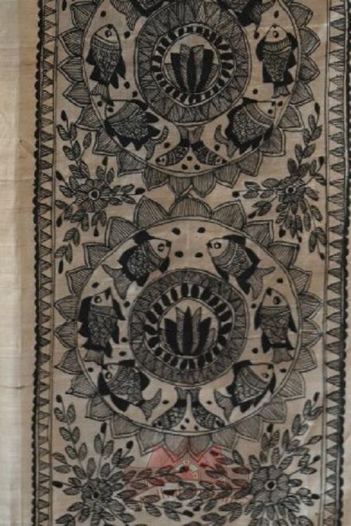 Fish circle madhubani painting kurta - Image 3