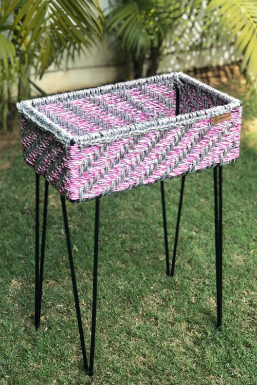 Sirohi Flamingo Upcycled Plastic Box Stand - Image 5