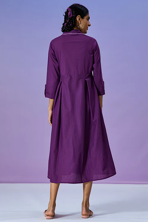 Okhai 'Free Spirit' Pure Cotton Hand Embroidered Mirror Work Dress - Image 4
