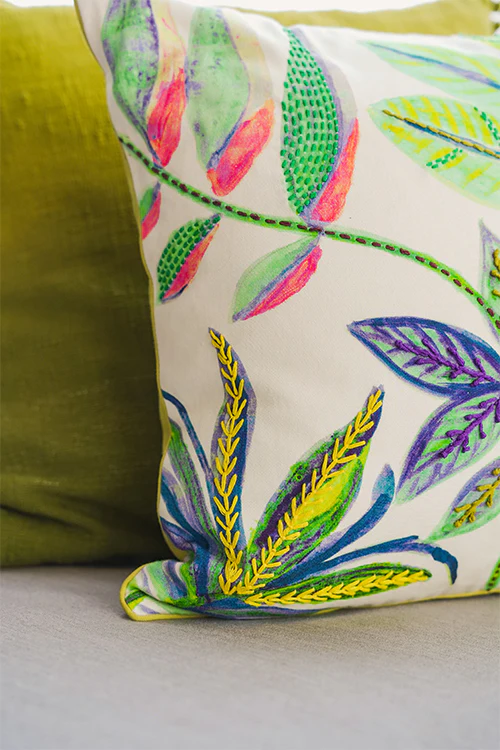 Onset Homes Fresca Cushion Cover-Lime Green-16X16 - Image 2
