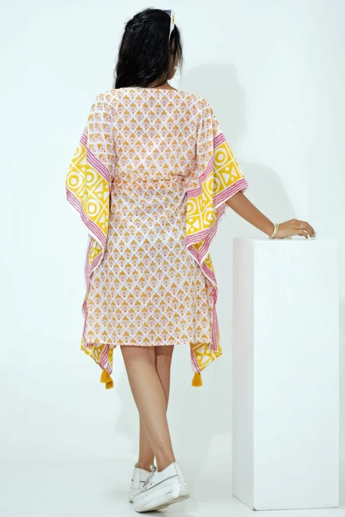 Sooti Syahi Fruity Frenzy Hand Block Printed Kaftan - Image 6