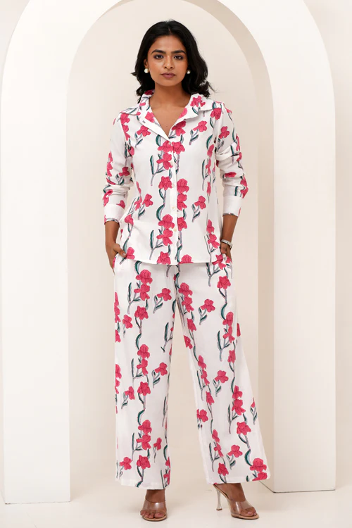 Sooti Syahi Garden Grove Hand Block Printed Co-Ord Set