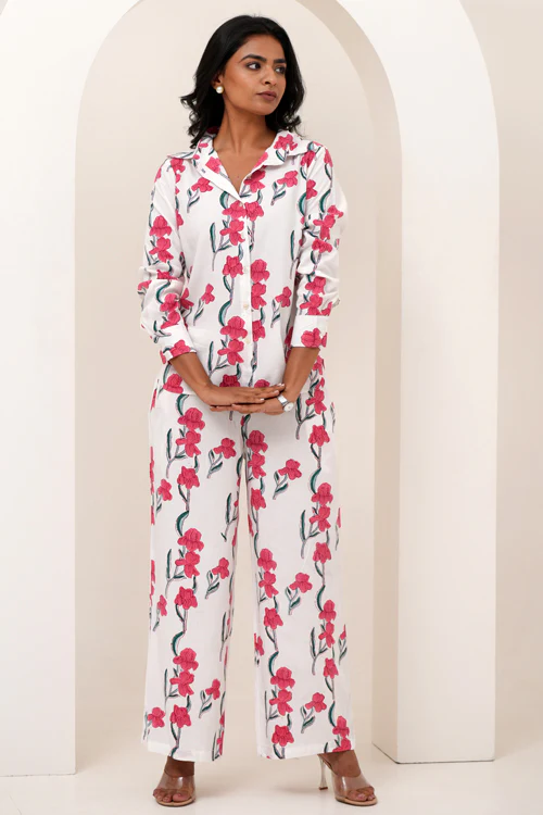 Sooti Syahi Garden Grove Hand Block Printed Co-Ord Set - Image 4