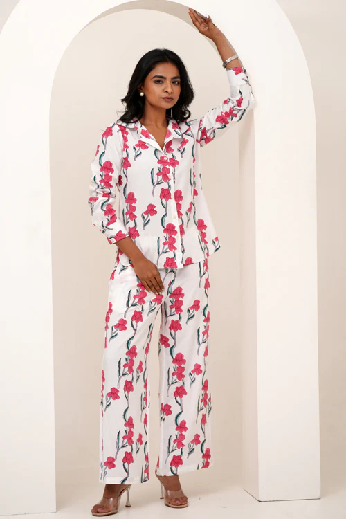 Sooti Syahi Garden Grove Hand Block Printed Co-Ord Set - Image 6