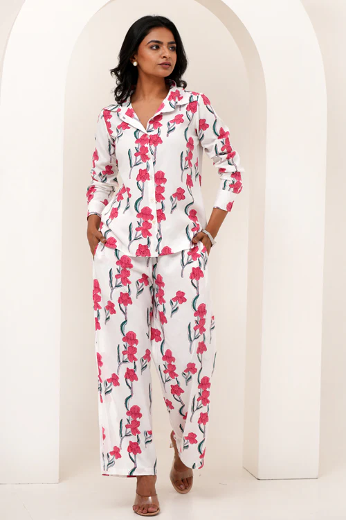 Sooti Syahi Garden Grove Hand Block Printed Co-Ord Set - Image 7