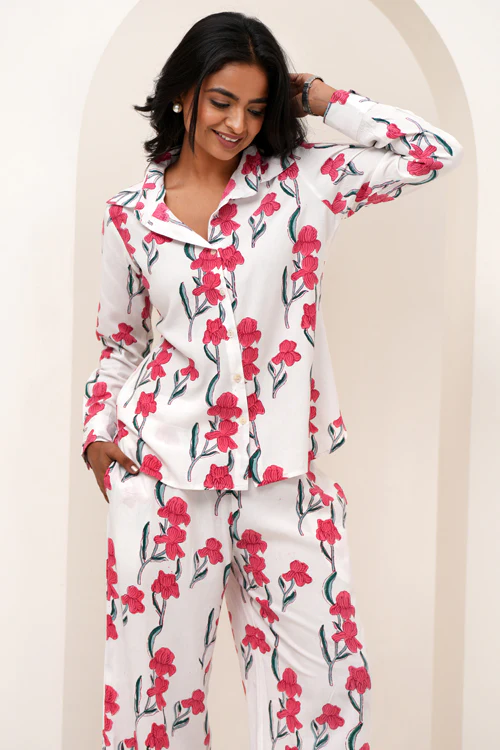 Sooti Syahi Garden Grove Hand Block Printed Co-Ord Set - Image 8