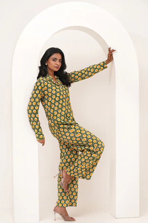 Sooti Syahi Garden Party Hand Block Printed Co-Ord Set - Image 4