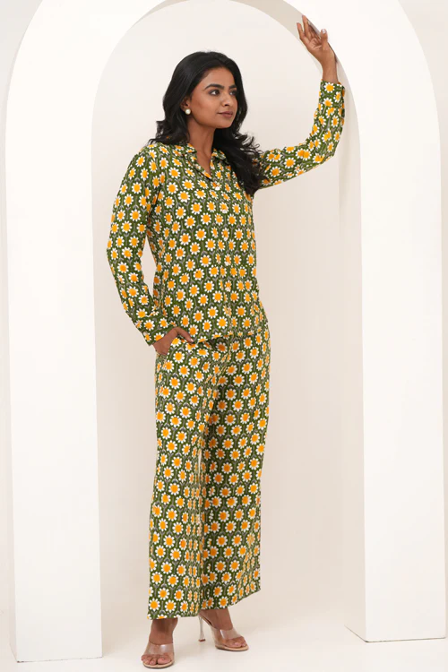Sooti Syahi Garden Party Hand Block Printed Co-Ord Set - Image 7