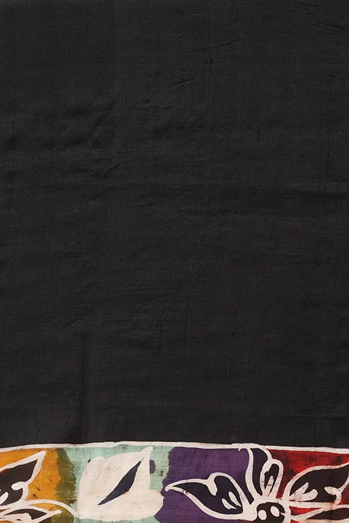 GC 'Canvas' Handwoven Hand Batik Pure Silk with SilkMark Saree - Image 7