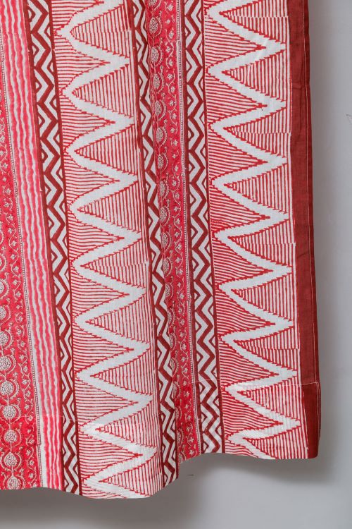 Sooti Syahi Geometric Romance Hand Block Printed Door Curtain - Image 3