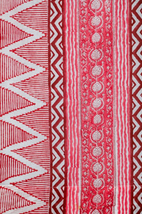 Sooti Syahi Geometric Romance Hand Block Printed Door Curtain - Image 5