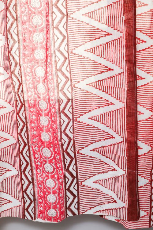 Sooti Syahi Geometric Romance Hand Block Printed Window Curtain - Image 2