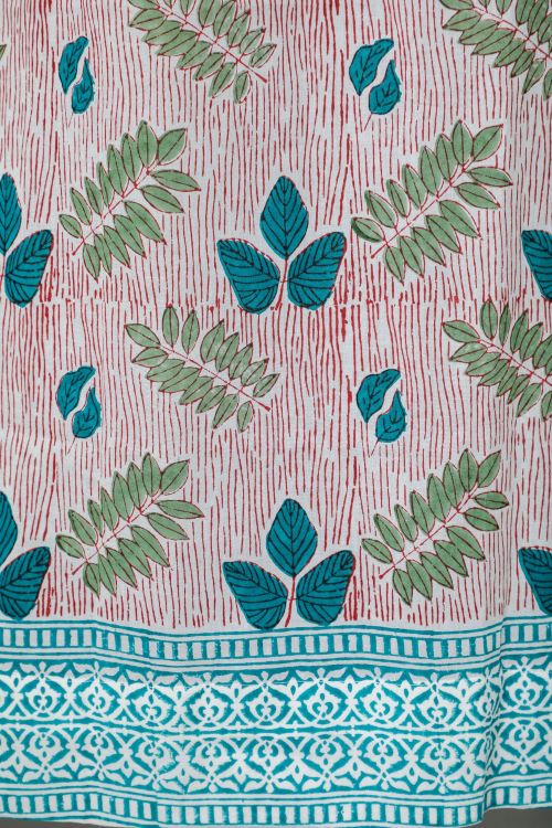Sooti Syahi Glow Of Garden Hand Block Printed Door Curtain - Image 5