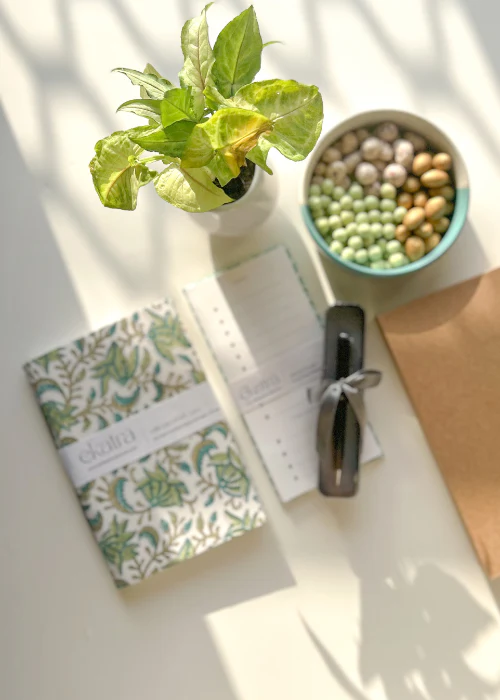 Green Floral Sustainable Productivity Gift Hamper By Ekatra - Image 2
