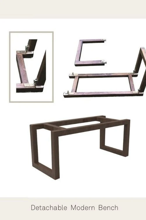 Sirohi Gulmohar Cotton Wooden Bench - Image 5