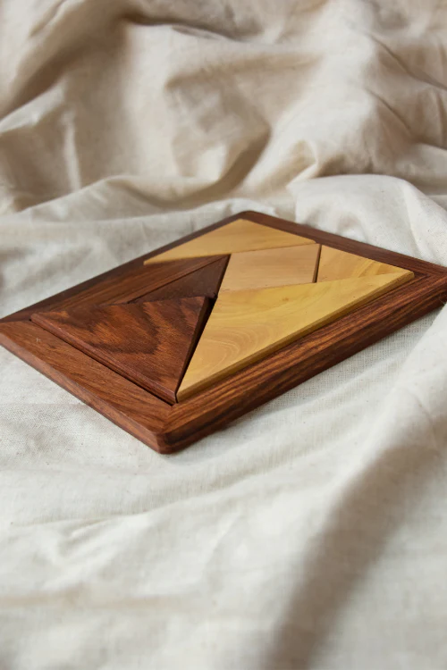 TICH Handcrafted Wooden Tangram Puzzle - Image 3