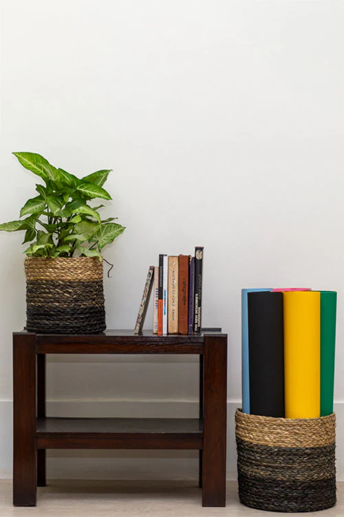 Kadam Haat Handmade Black Eco Planter Set Of 2 - Image 2
