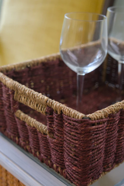 Kadam Haat Handmade Brown Bathroom Organiser Set Of 2 - Image 4