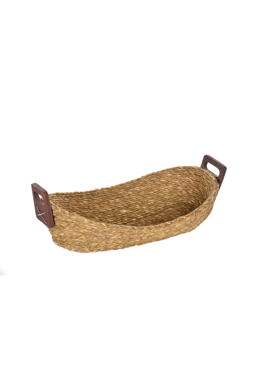 Kadam Haat Handmade Sabai Grass Bread Basket - Large (Natural) - Image 4