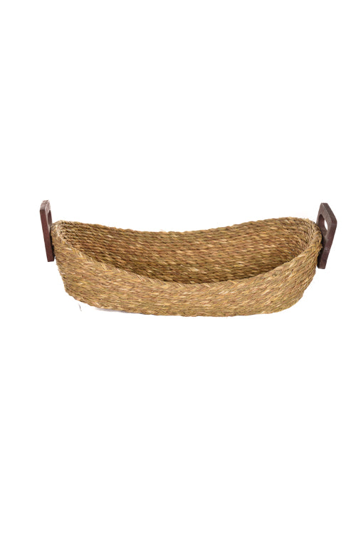 Kadam Haat Handmade Sabai Grass Bread Basket - Large (Natural) - Image 5
