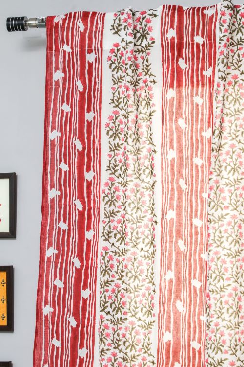 Sooti Syahi Haven Glazing Hand Block Printed Door Curtain - Image 5