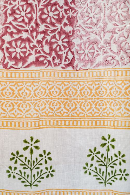 Sooti Syahi Heavenly Homeland Hand Block Printed Window Curtain - Image 5