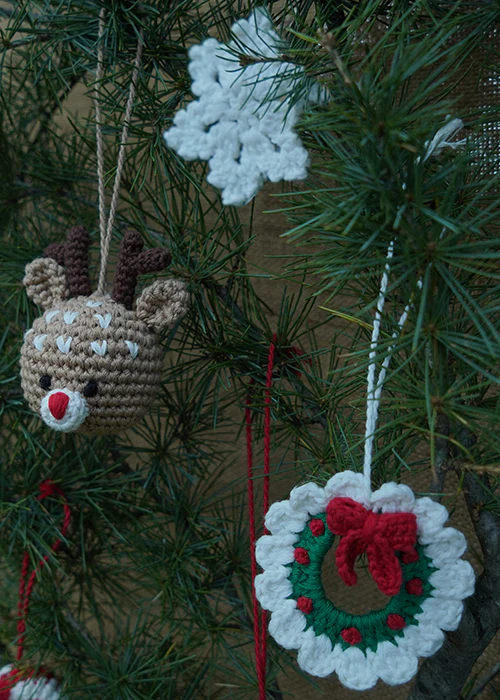 Himalayan Blooms Complete Handmade Christmas Ornament Set of 14 | - Image 4