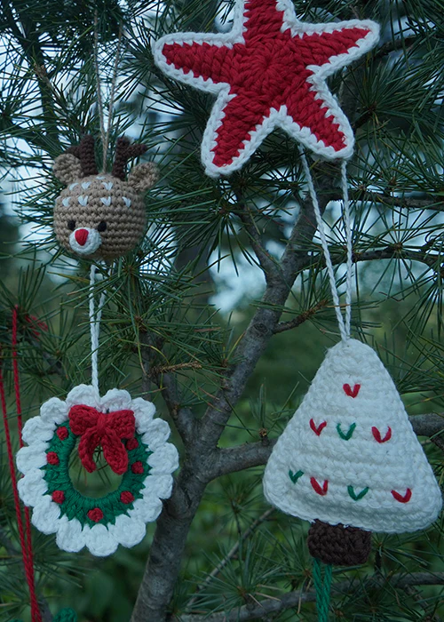 Himalayan Blooms Complete Handmade Christmas Ornament Set of 14 | - Image 5