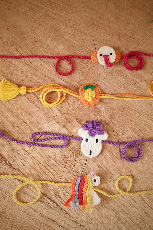 Himalayan Blooms Cotton Thread Kids Rakhi (Set Of - 4) - Image 3