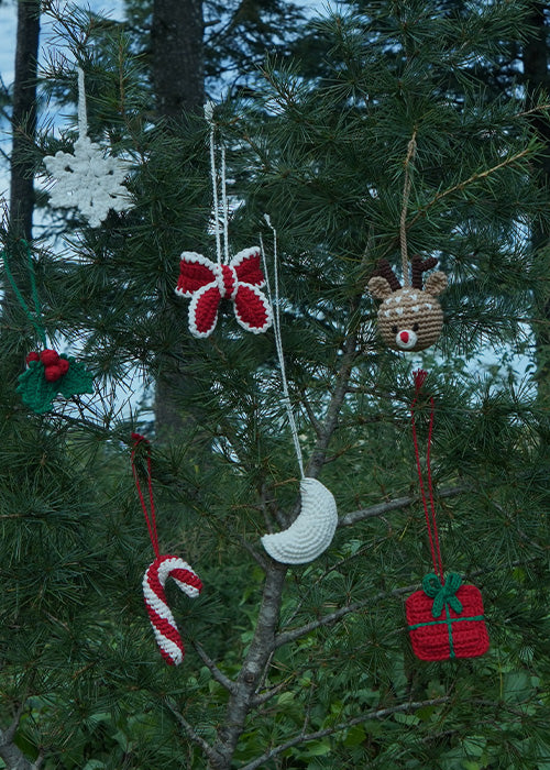 Himalayan Blooms Eco-Friendly Crochet Ornament Set of 7 - Image 3