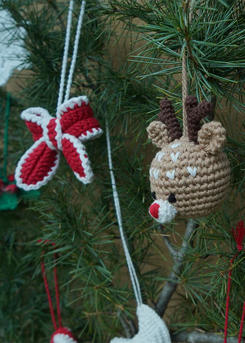 Himalayan Blooms Eco-Friendly Crochet Ornament Set of 7 - Image 4