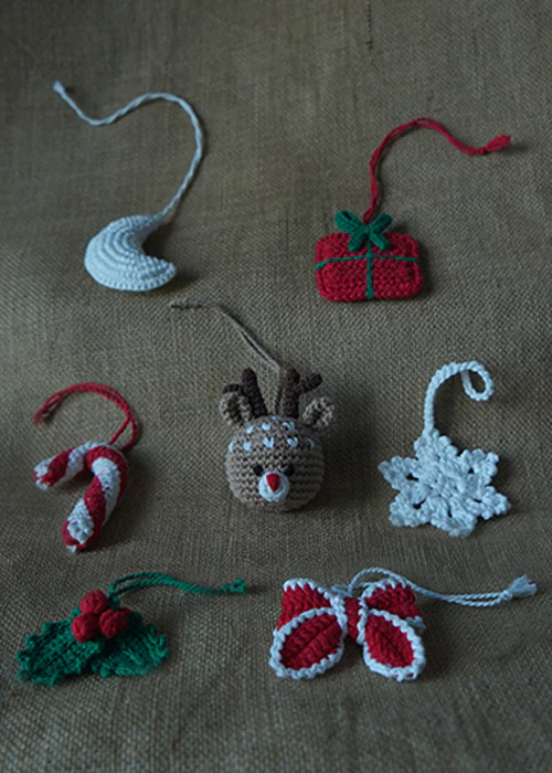 Himalayan Blooms Eco-Friendly Crochet Ornament Set of 7 - Image 5