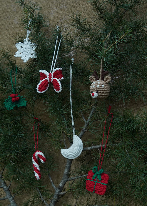 Himalayan Blooms Eco-Friendly Crochet Ornament Set of 7 - Image 6