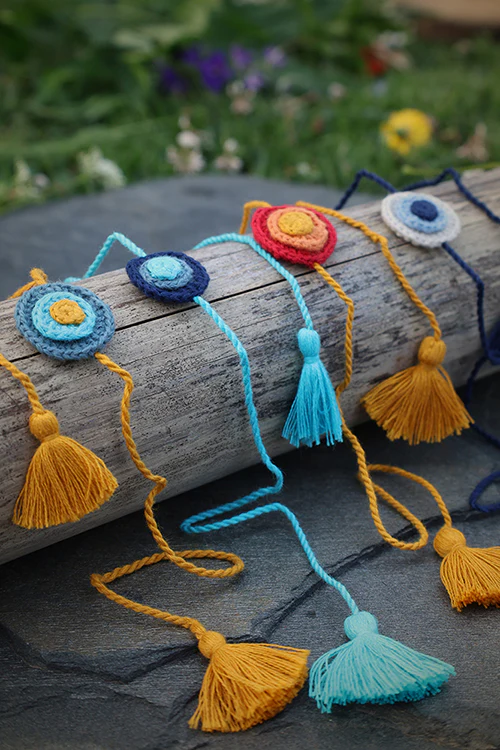 Himalayan Blooms Evil Eye Rakhi (Set Of - 4) - Image 3