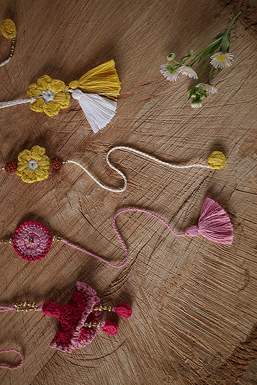 Himalayan Blooms Genda Rakhi & Lumba, Kali Rakhi & Lumba