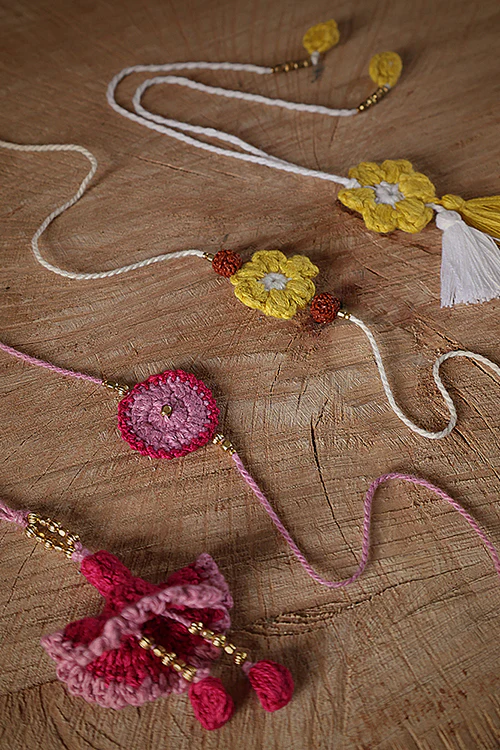 Himalayan Blooms Genda Rakhi & Lumba, Kali Rakhi & Lumba - Image 3