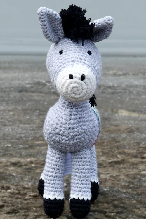 Himalayan Blooms Hand Made Crochet Soft Toys - Donkey - Image 5