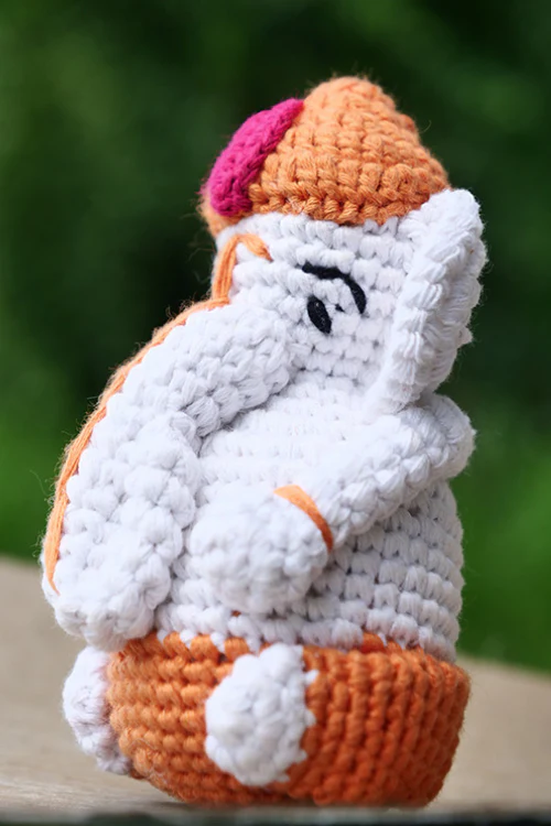 Himalayan Blooms Hand Made Crochet Soft Toys - Ganesha - Image 4