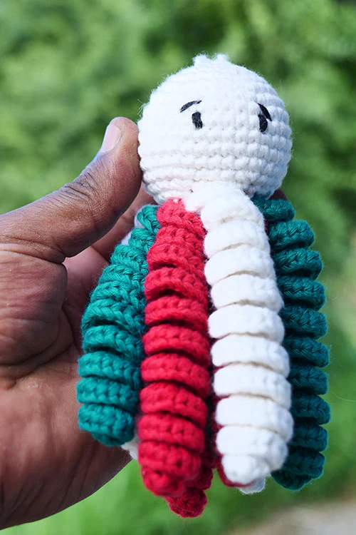 Himalayan Blooms Hand Made Crochet Soft Toys - Octopus - Image 5