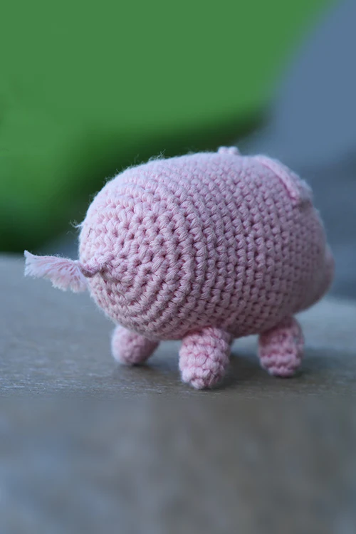 Himalayan Blooms Hand Made Crochet Soft Toys - Pig - Image 5