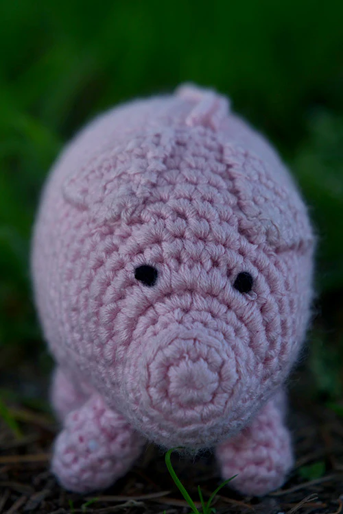 Himalayan Blooms Hand Made Crochet Soft Toys - Pig - Image 7