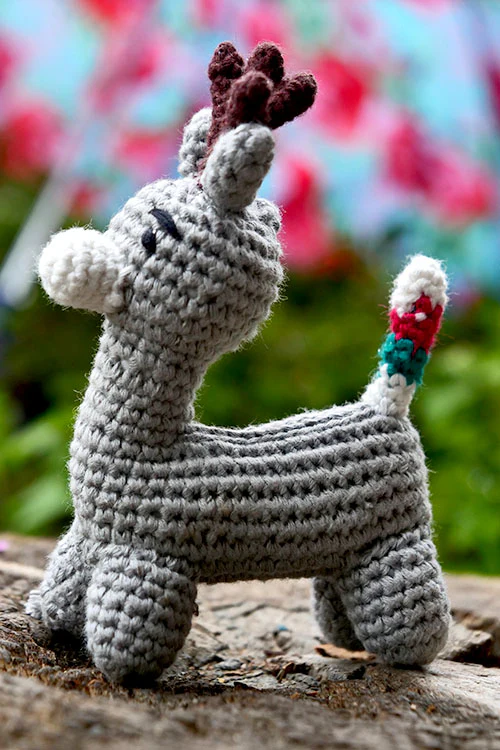 Himalayan Blooms Hand Made Crochet Soft Toys - Raindeer - Image 2