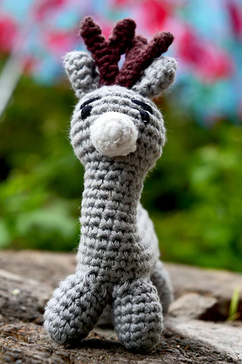 Himalayan Blooms Hand Made Crochet Soft Toys - Raindeer - Image 3