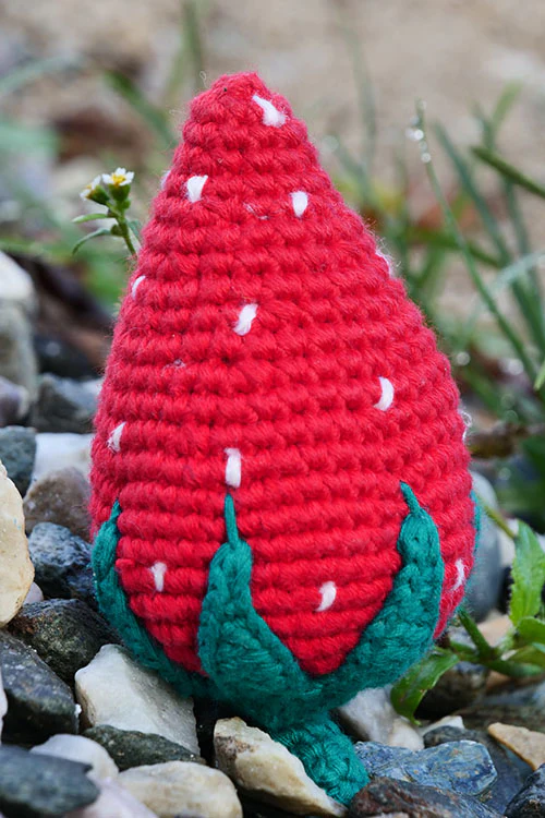 Himalayan Blooms Hand Made Crochet Soft Toys - Strawberry - Image 5
